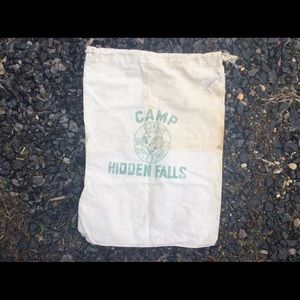Vintage 1940s hidden falls camp Girl canvas bag